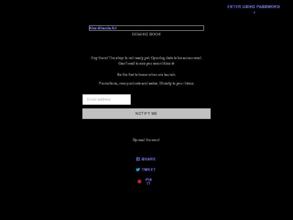 alex-miranda-art.myshopify.com shopify website screenshot