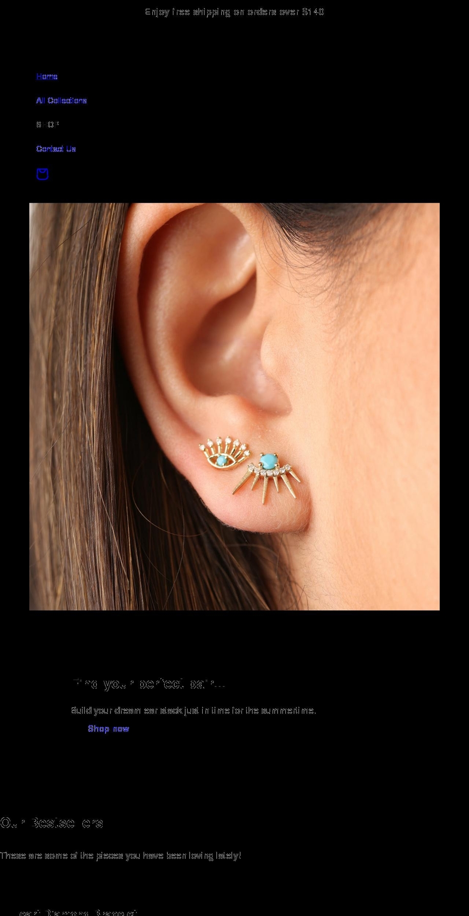 alexafinejewelry.com shopify website screenshot