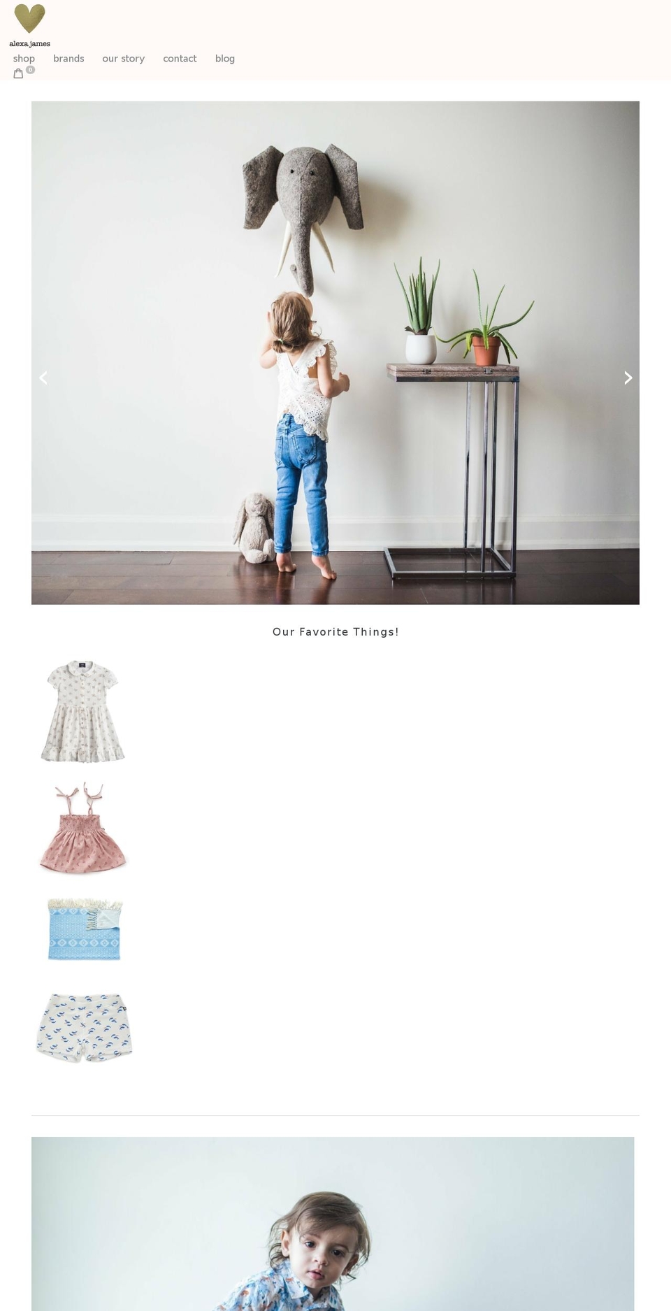 alexajbaby.com — Shopify storefront screenshot