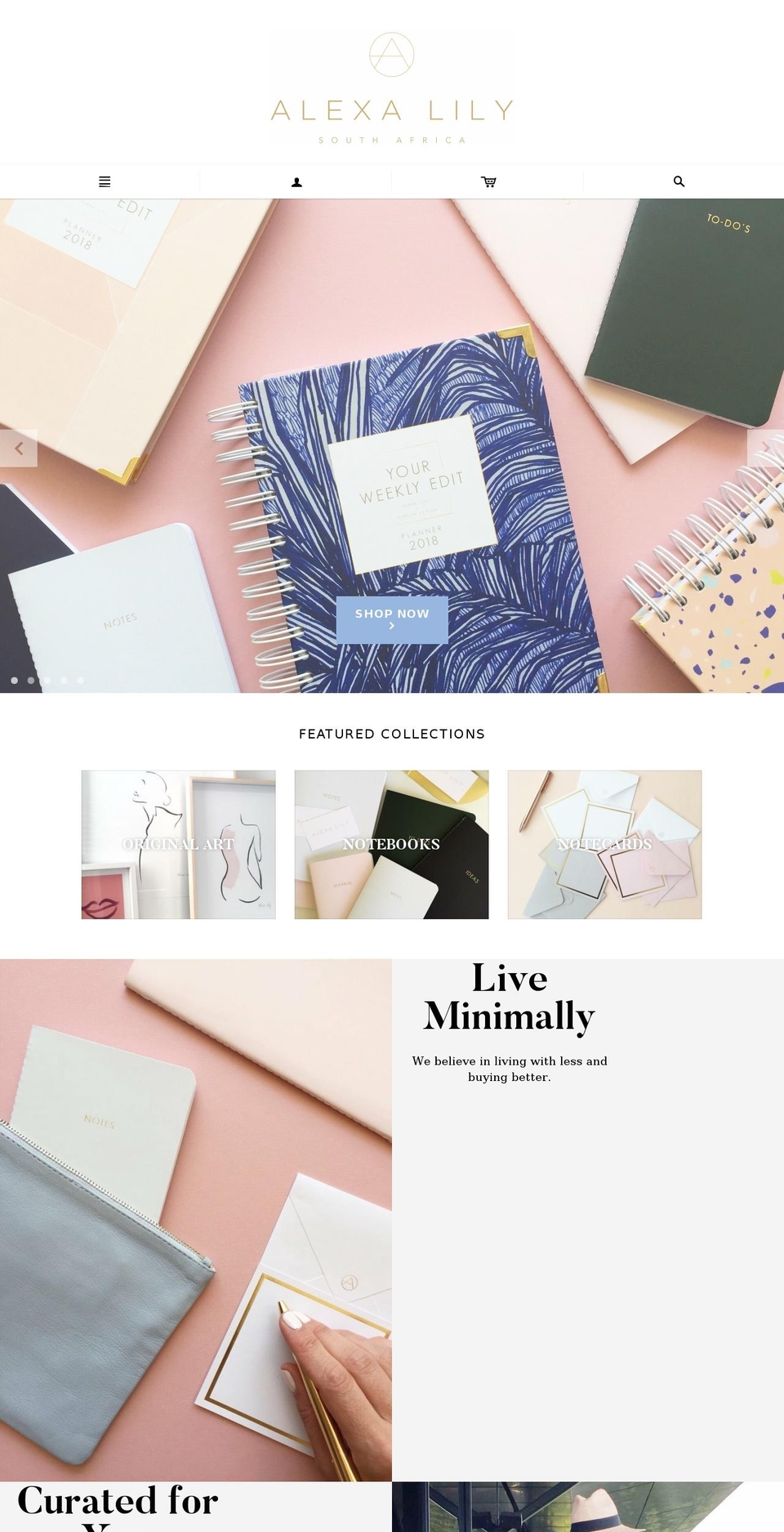 alexalily.co.za shopify website screenshot