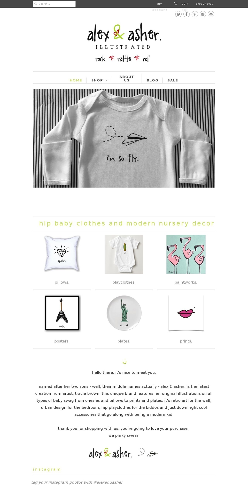 alexandasher.com shopify website screenshot