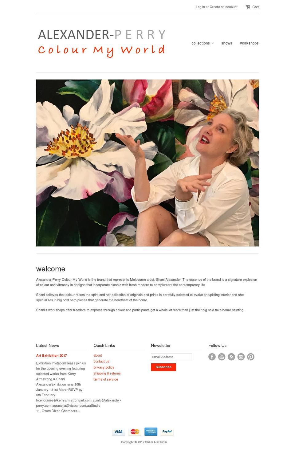 alexander-perry.com shopify website screenshot