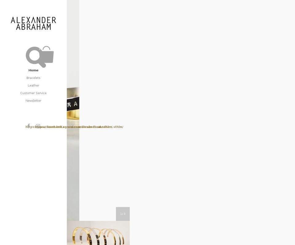 alexanderabraham.se shopify website screenshot