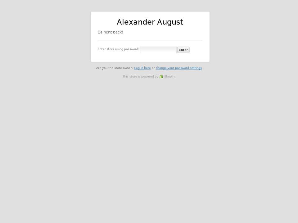 alexanderaugustbeauty.com — Shopify storefront screenshot