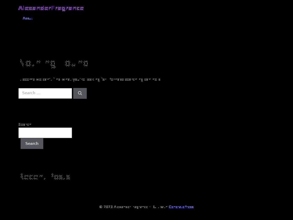 alexanderfragrance.com — Shopify storefront screenshot