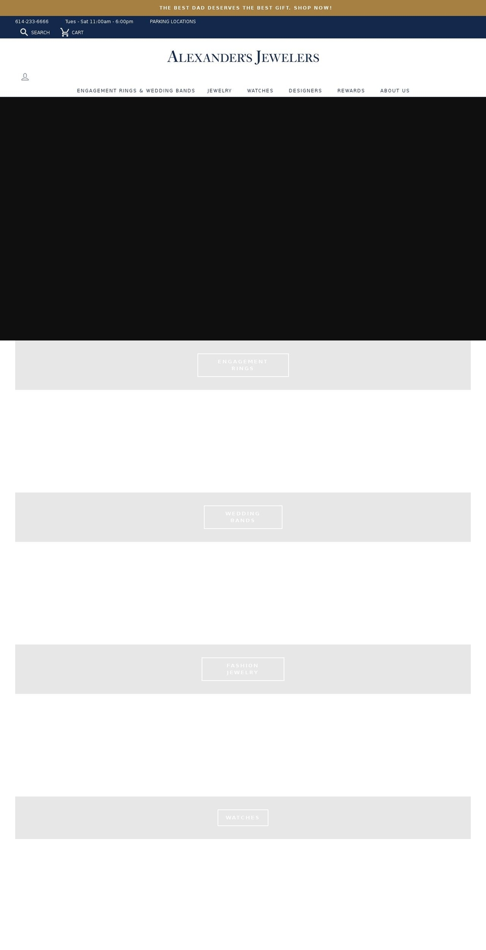 alexanderscolumbus.com shopify website screenshot