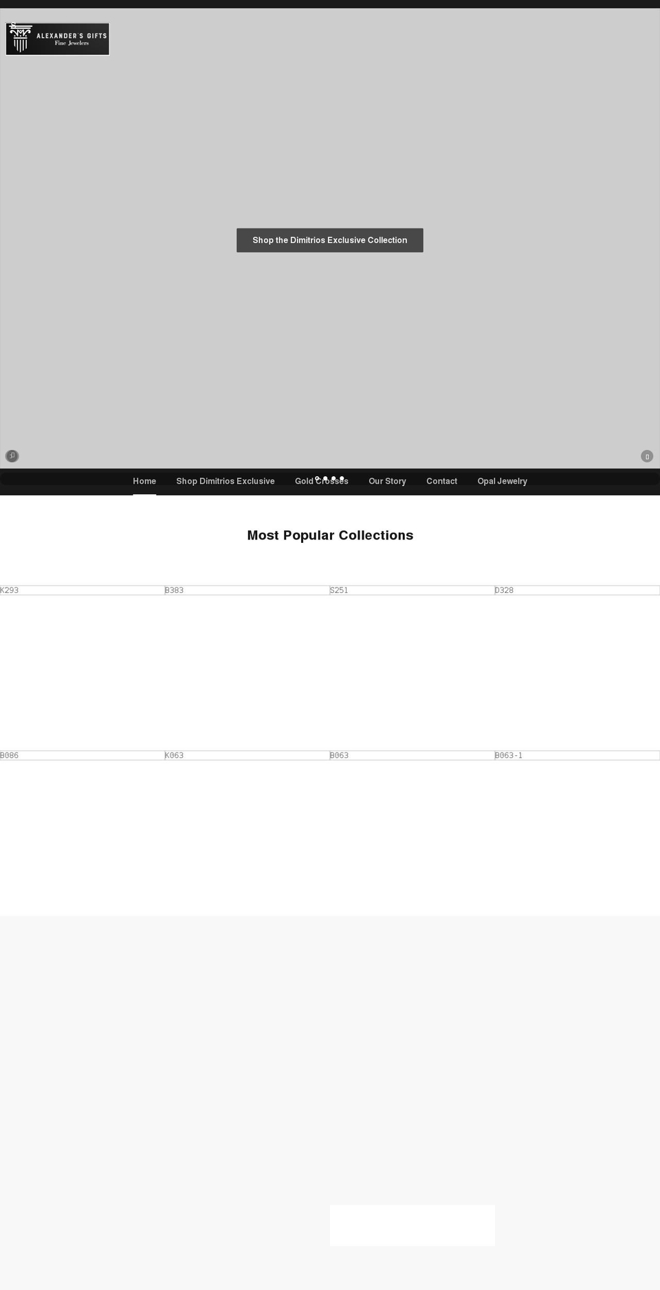 alexandersgifts.com shopify website screenshot