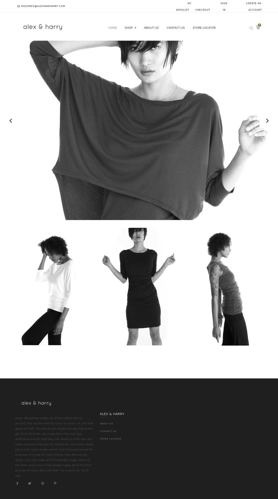 alexandharry.com shopify website screenshot