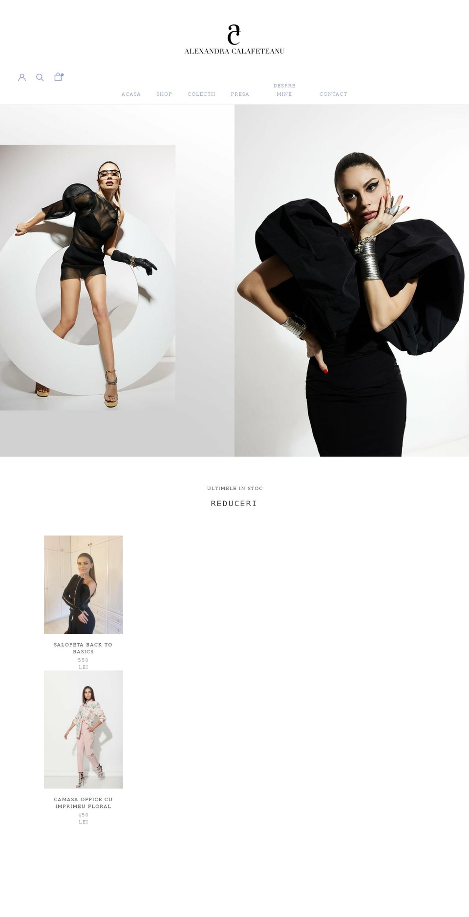 alexandracalafeteanu.ro shopify website screenshot