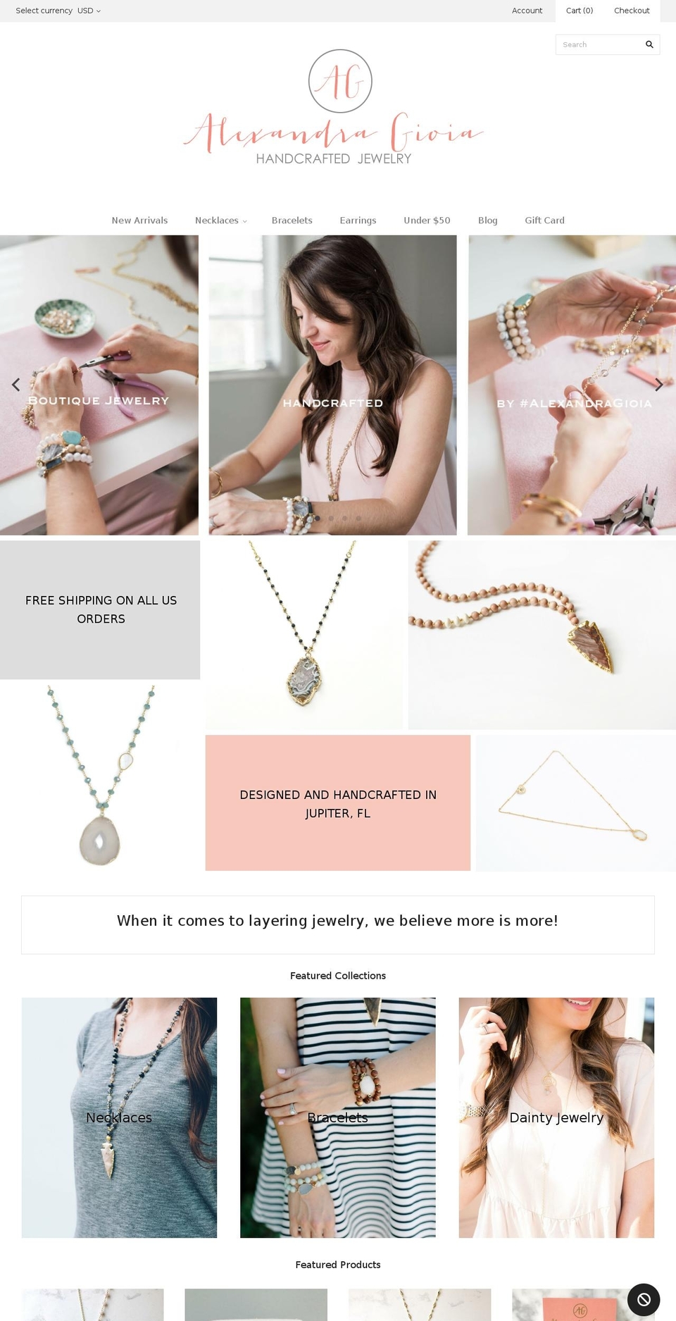 alexandragioia.com shopify website screenshot