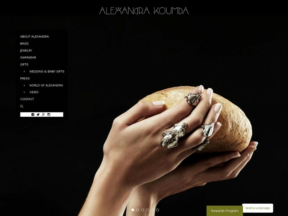 alexandrakoumba.com shopify website screenshot
