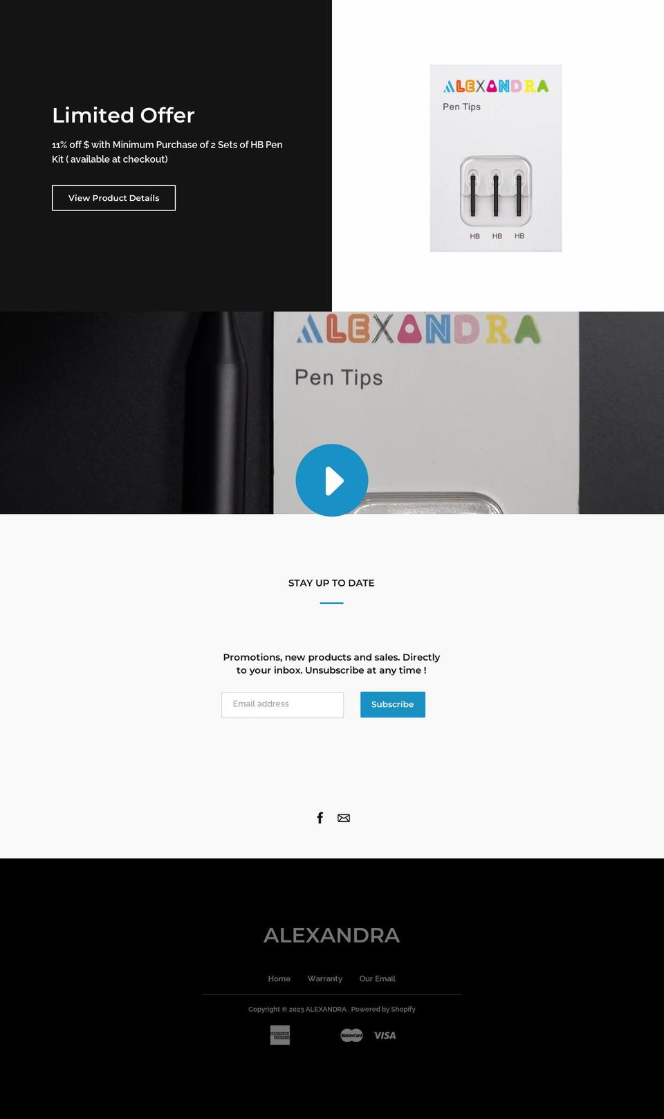 alexandrastylus.com — Shopify storefront screenshot