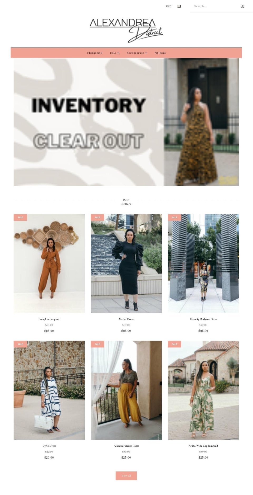 alexandrea-district.com shopify website screenshot
