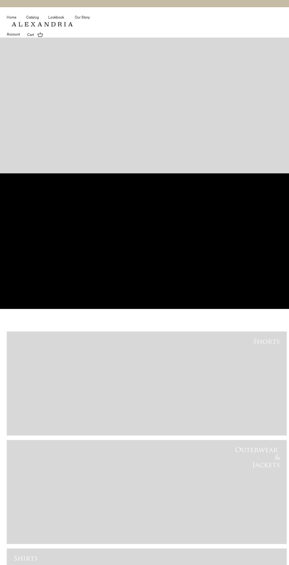 alexandriabyalexander.com shopify website screenshot