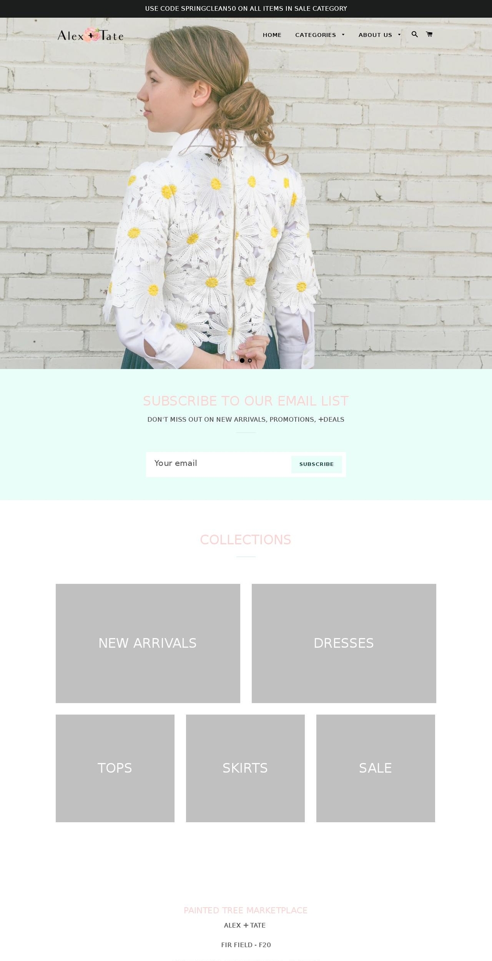 alexandtate.com — Shopify storefront screenshot