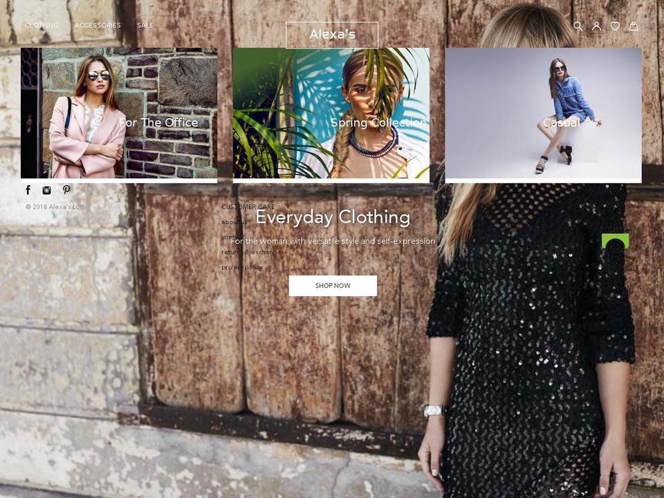 alexasloft.com — Shopify storefront screenshot