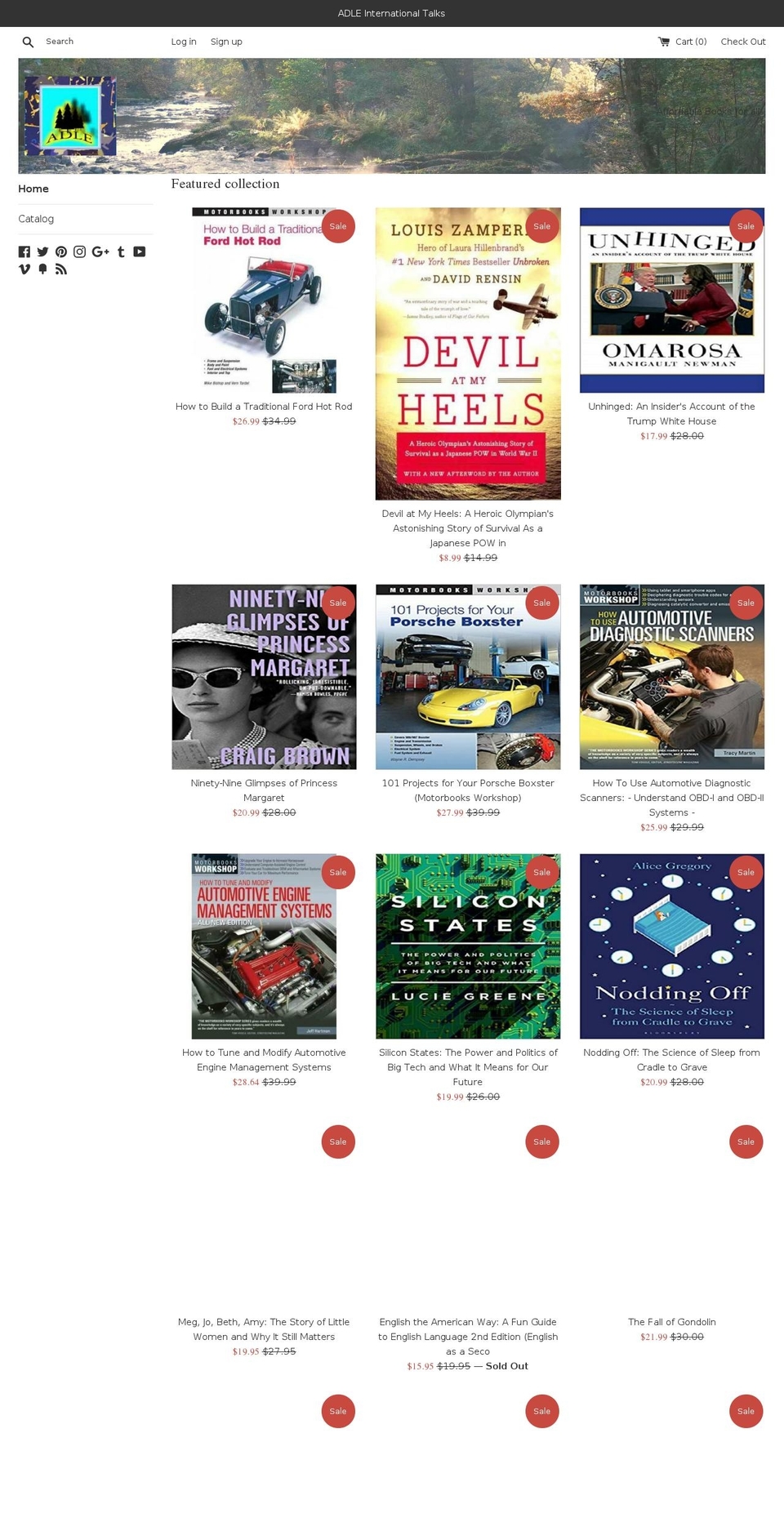 alexbookstores.com — Shopify storefront screenshot
