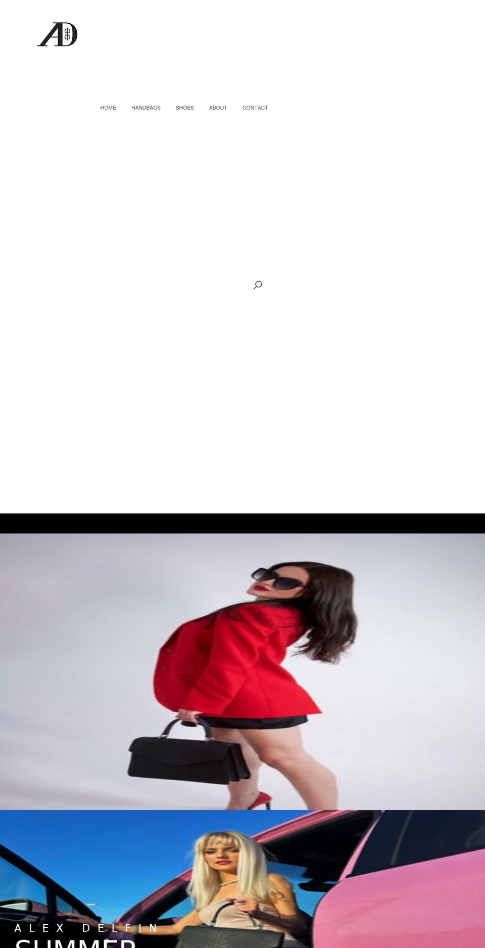 alexdelfin.com shopify website screenshot