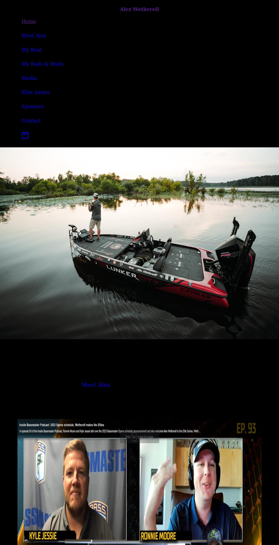 alexfishing.com shopify website screenshot