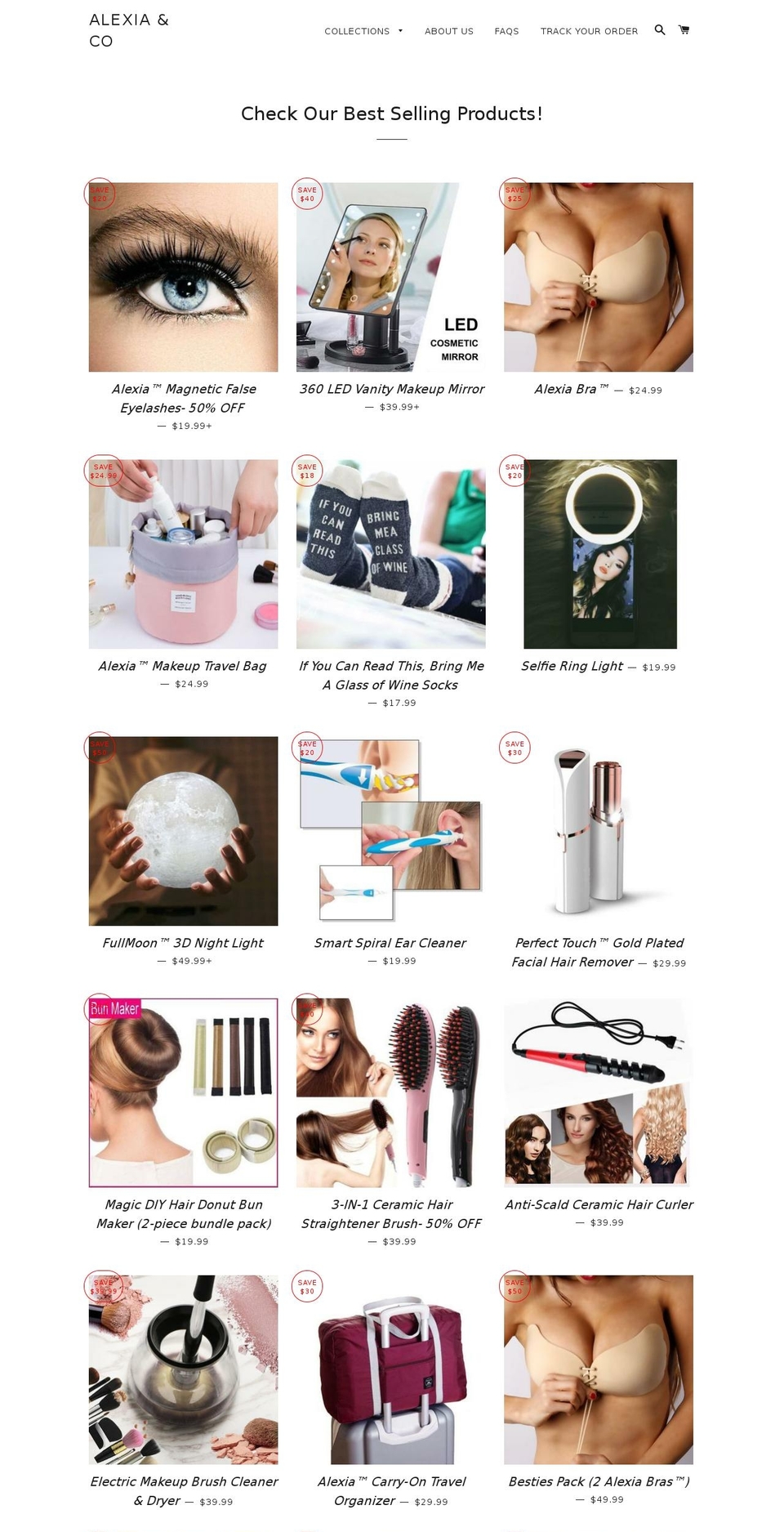alexiashapewear.com — Shopify storefront screenshot