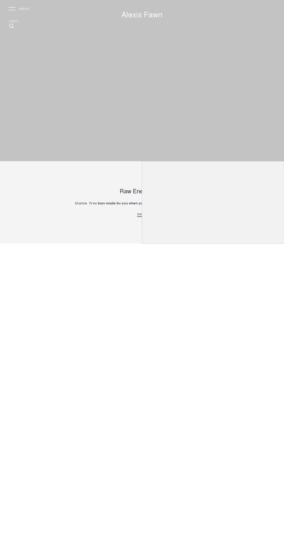 alexisfawn.com shopify website screenshot