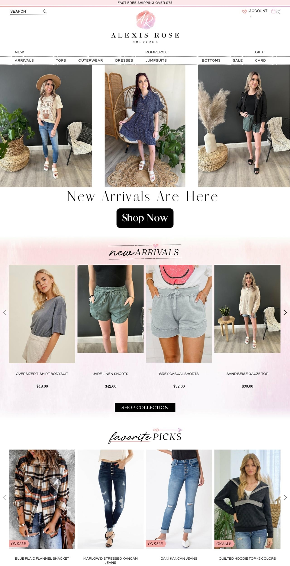 Alexis Shopify theme site example alexisroseboutique.com