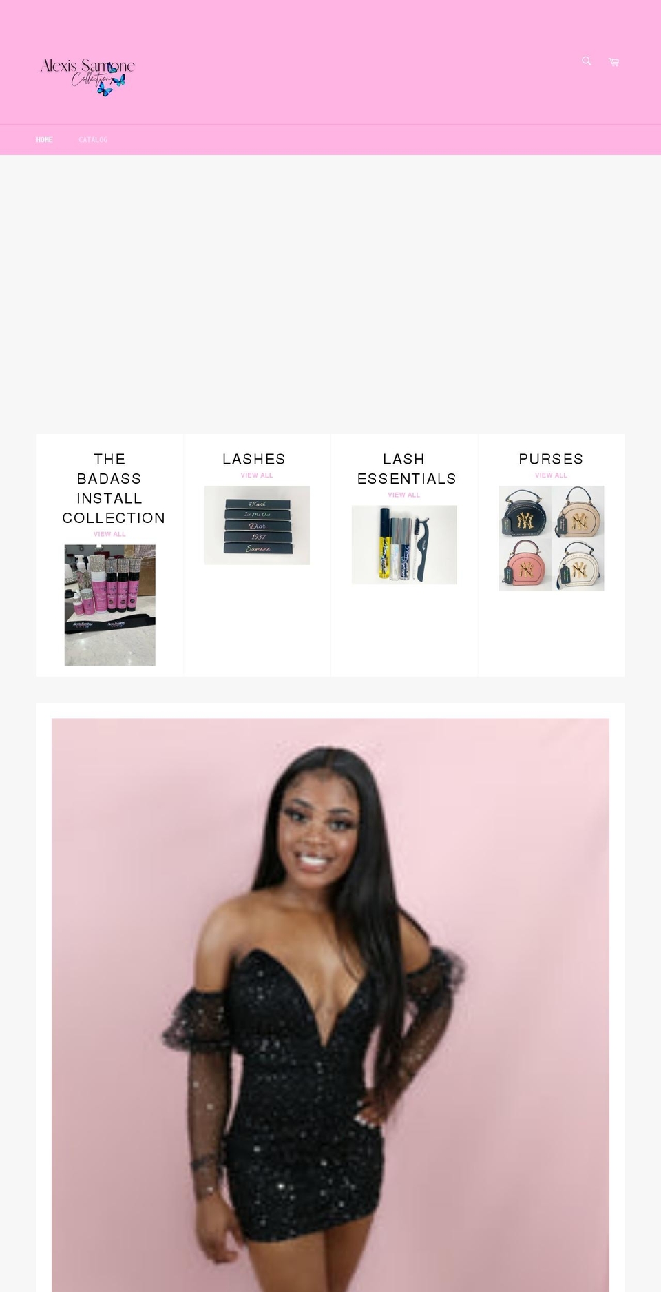 alexissamonecollections.com shopify website screenshot