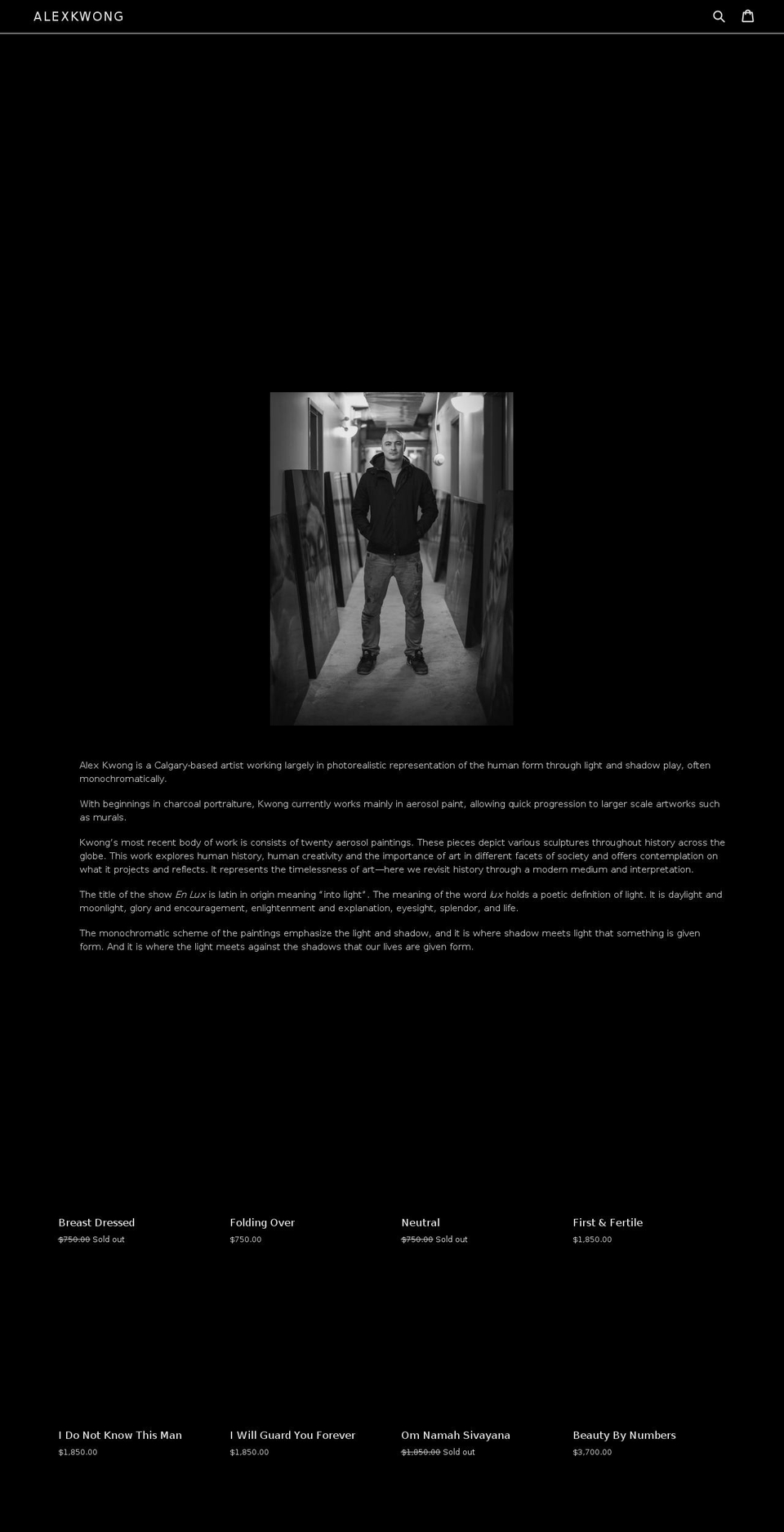 alexkwong.net shopify website screenshot