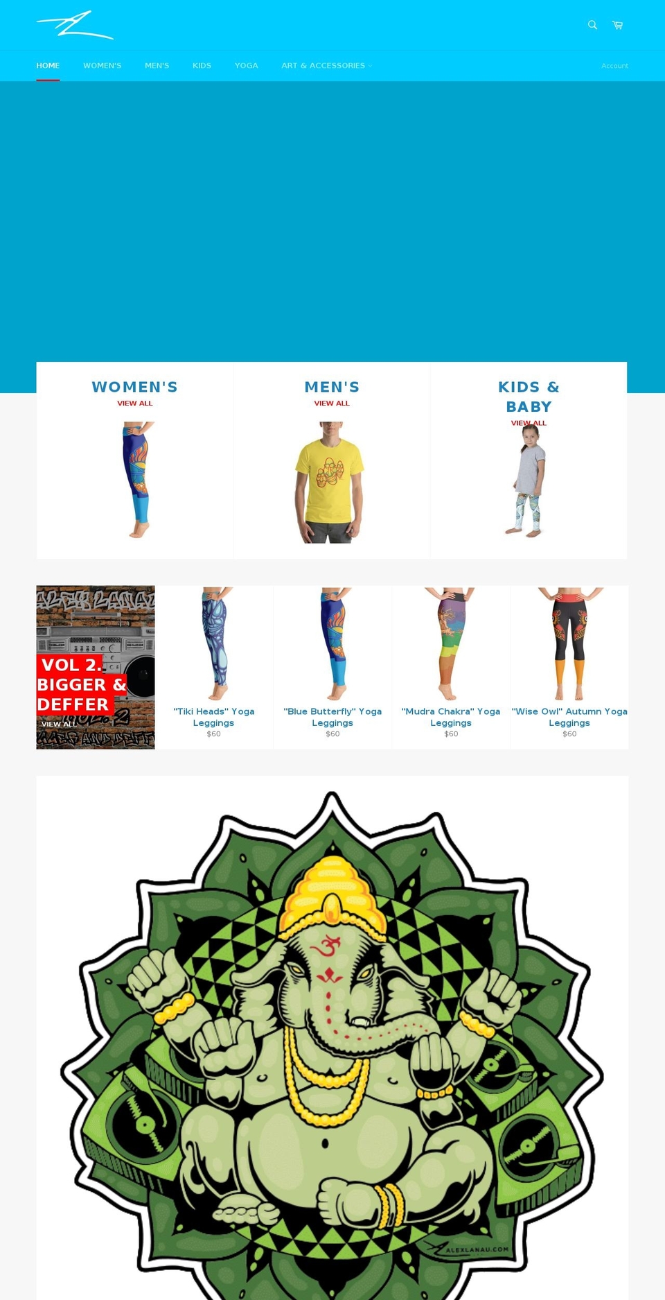 alexlanau.com shopify website screenshot