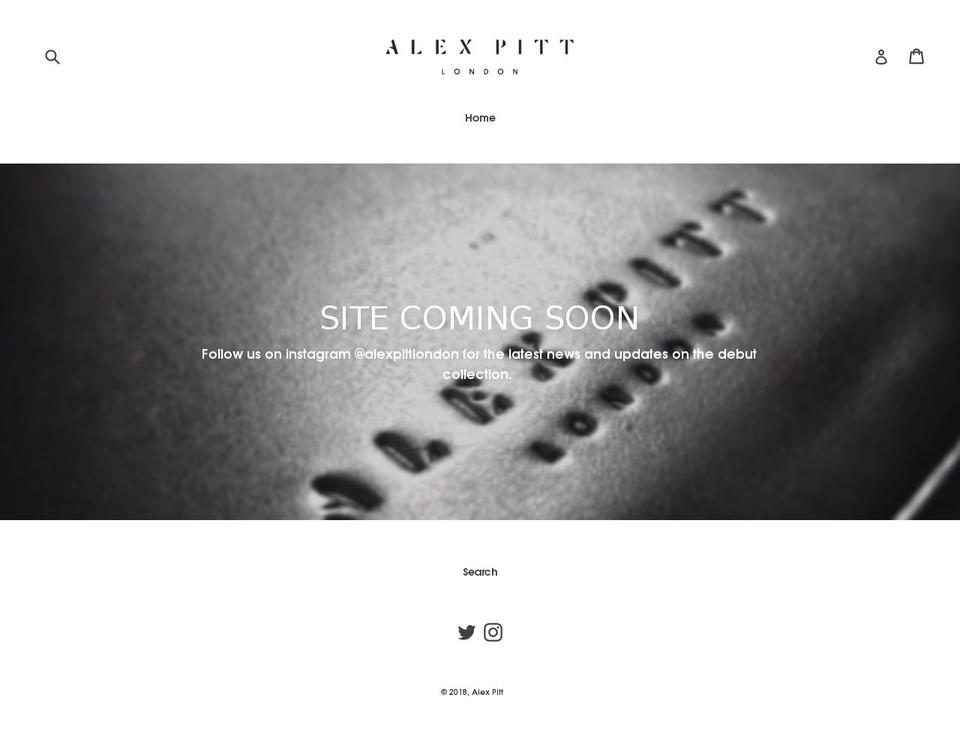 alexpittlondon.com — Shopify storefront screenshot