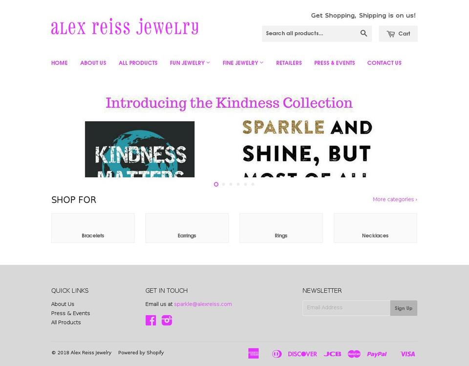 alexreiss.com — Shopify storefront screenshot