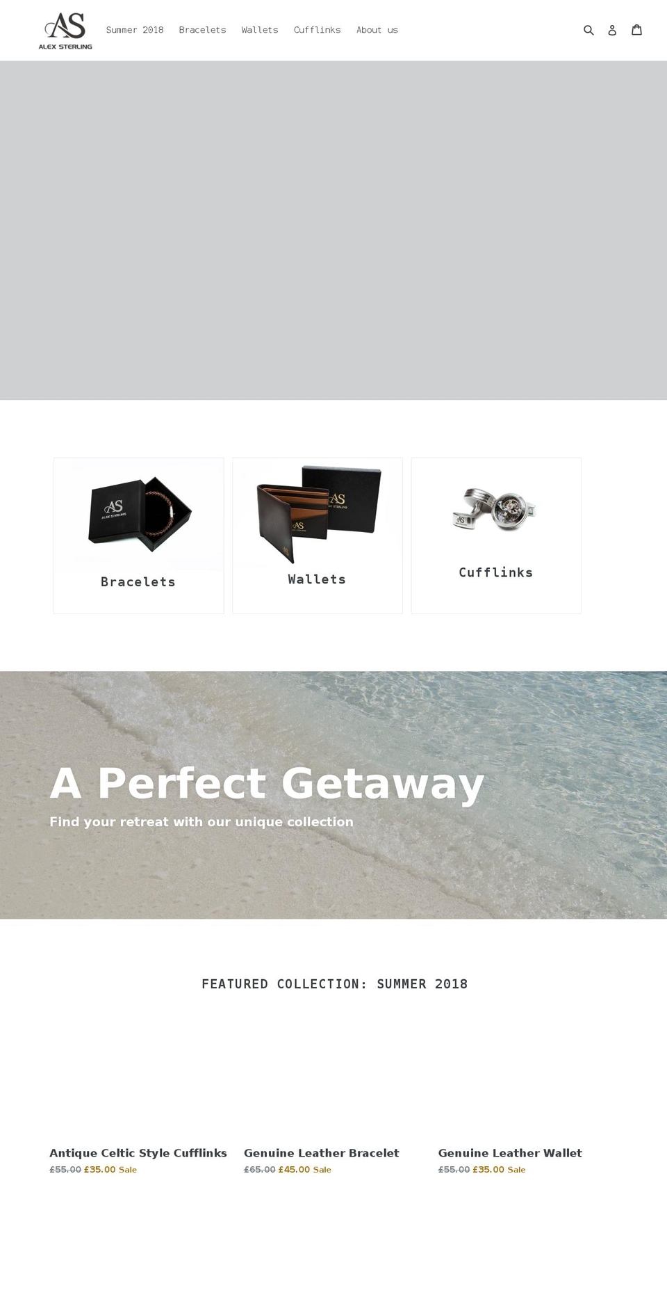 alexsterlinglondon.com — Shopify storefront screenshot