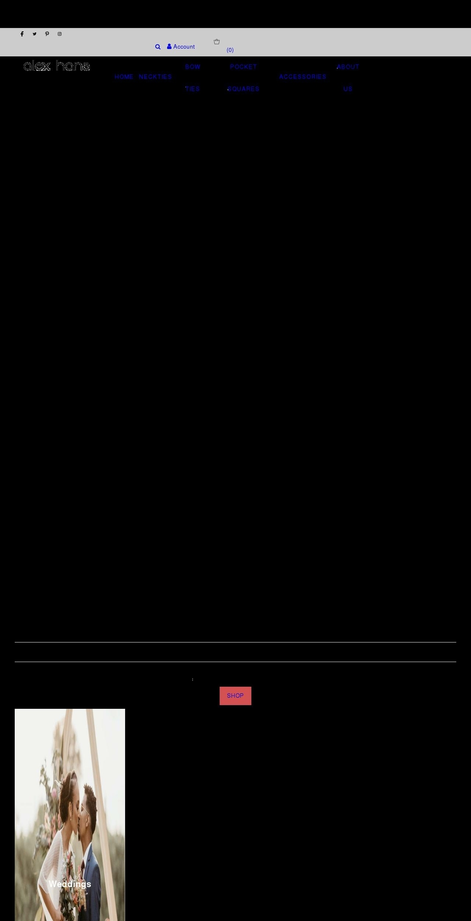 alexxhans.com — Shopify storefront screenshot