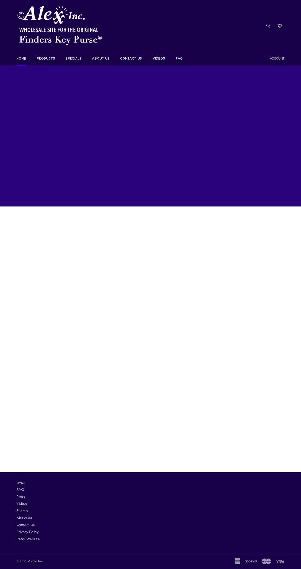 alexxinc.com shopify website screenshot