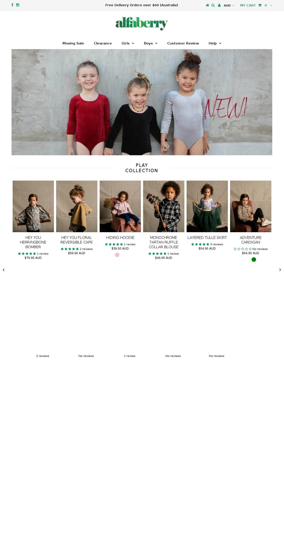 alfaberry.com — Shopify storefront screenshot