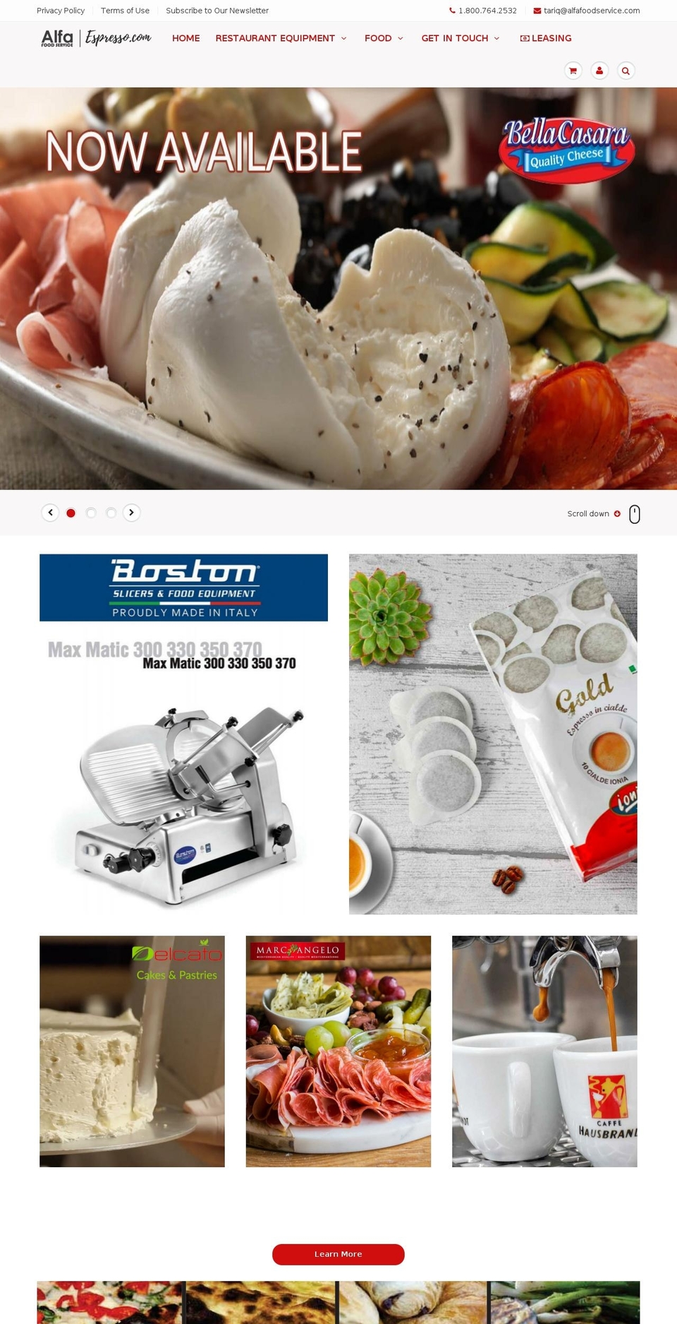 Espresso.com Shopify theme site example alfacappuccino.ca