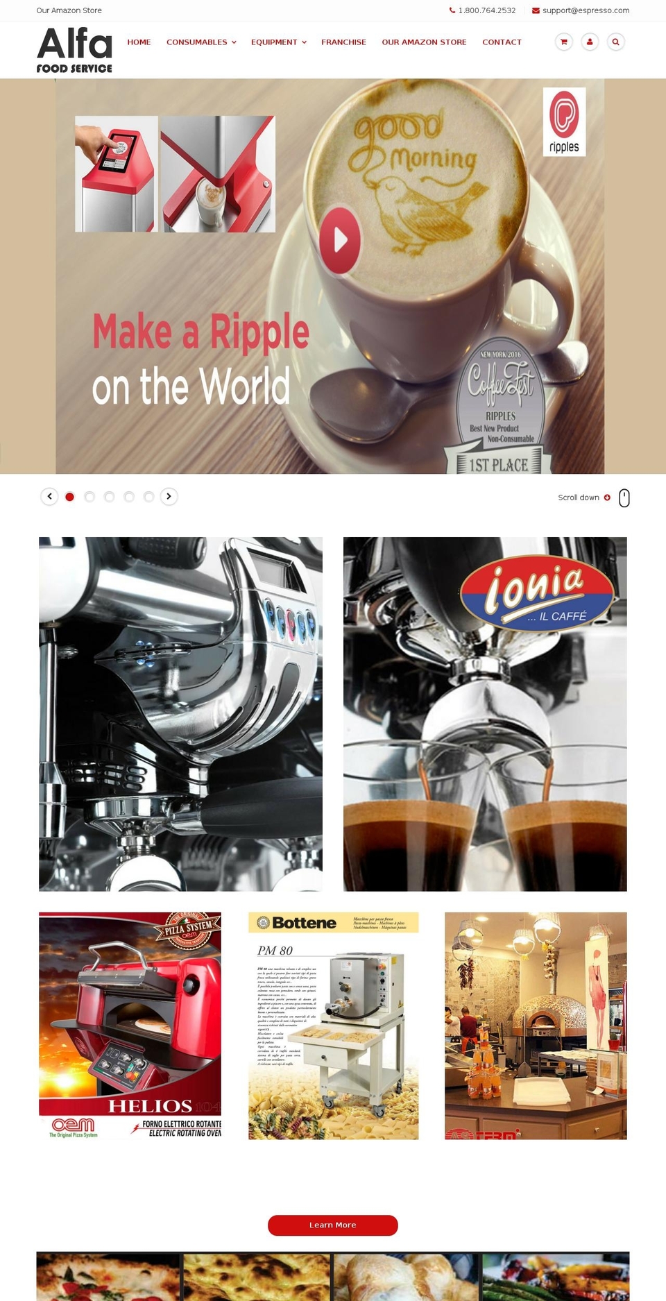 Espresso.com Shopify theme site example alfacappuccino.com
