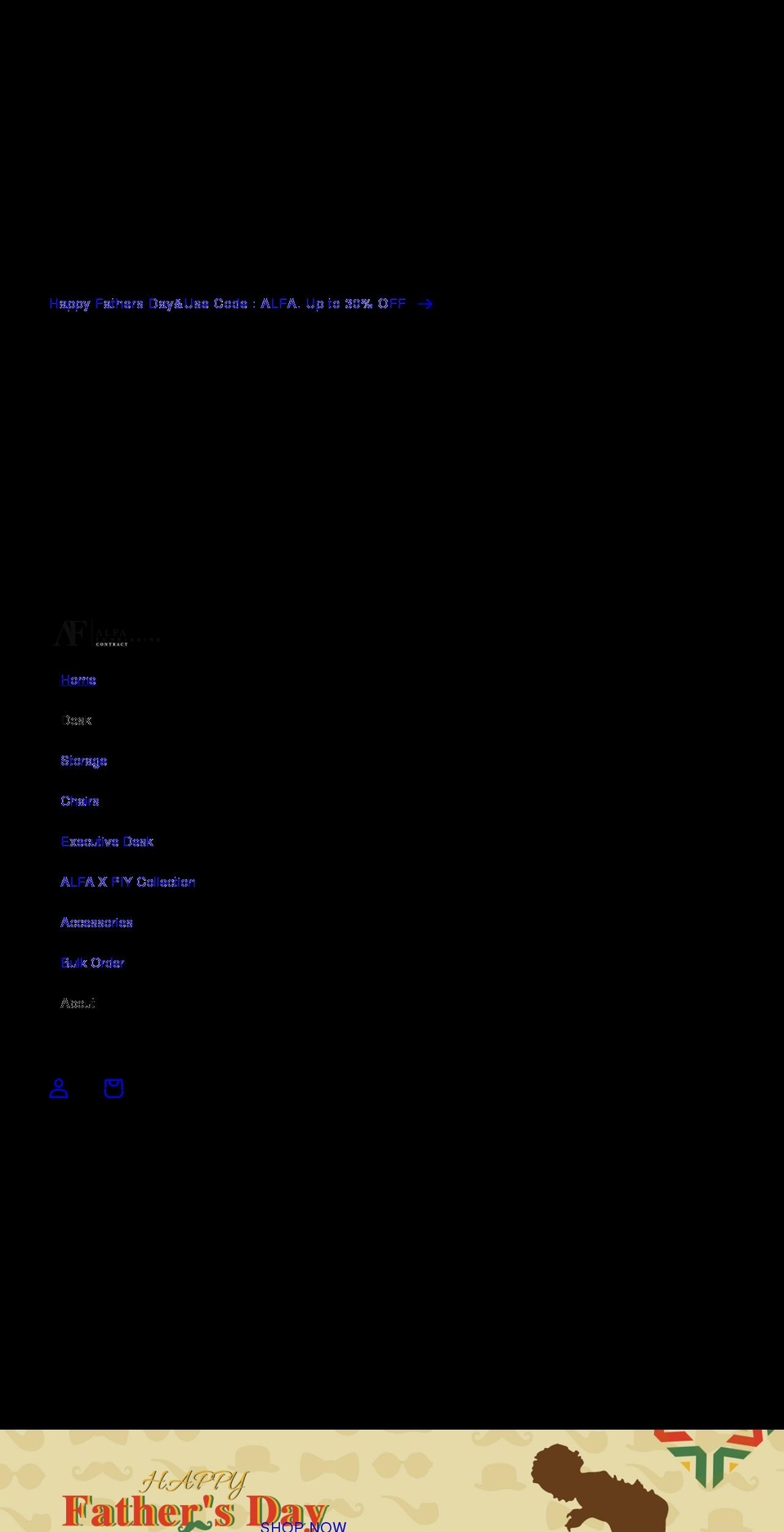 alfafurnishing.com shopify website screenshot