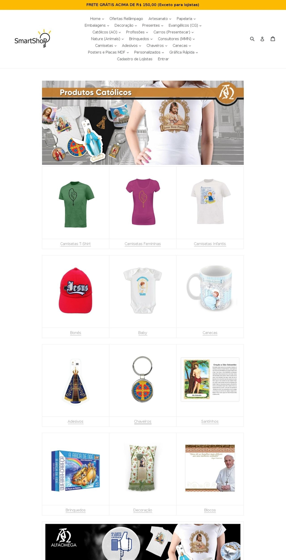 alfaomegabrasil.com — Shopify storefront screenshot