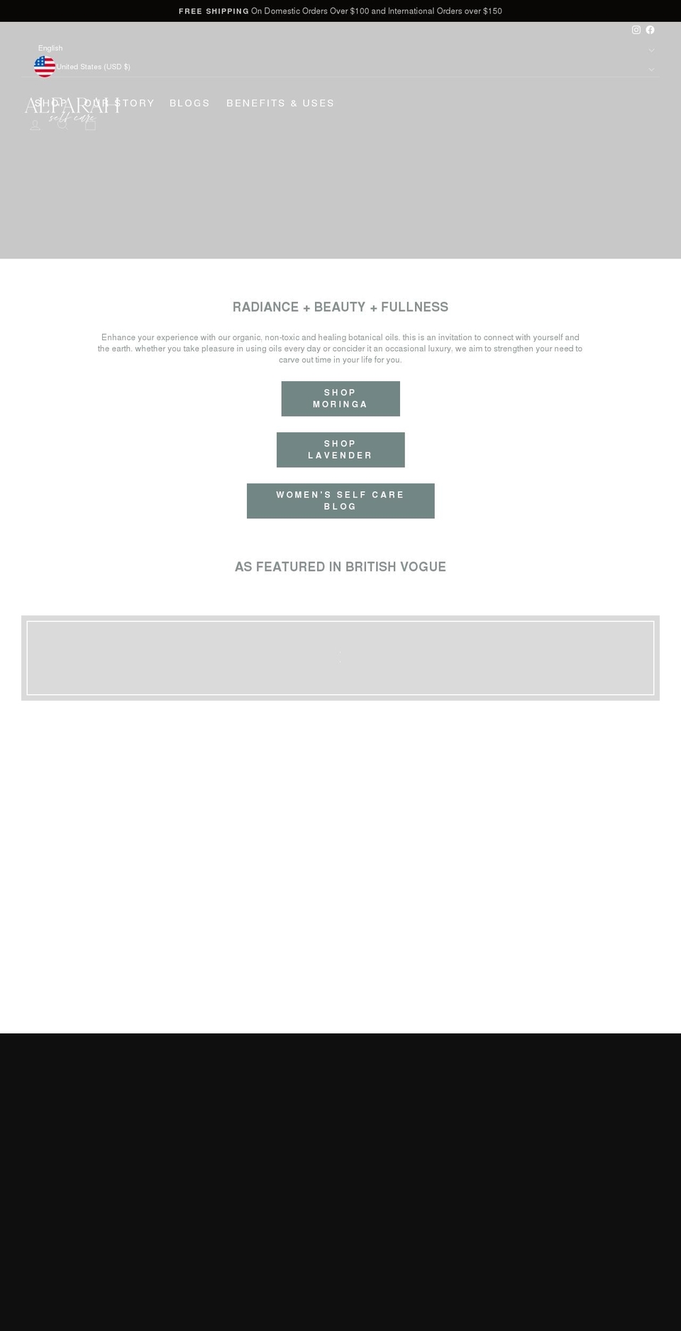 alfarahselfcare.com shopify website screenshot