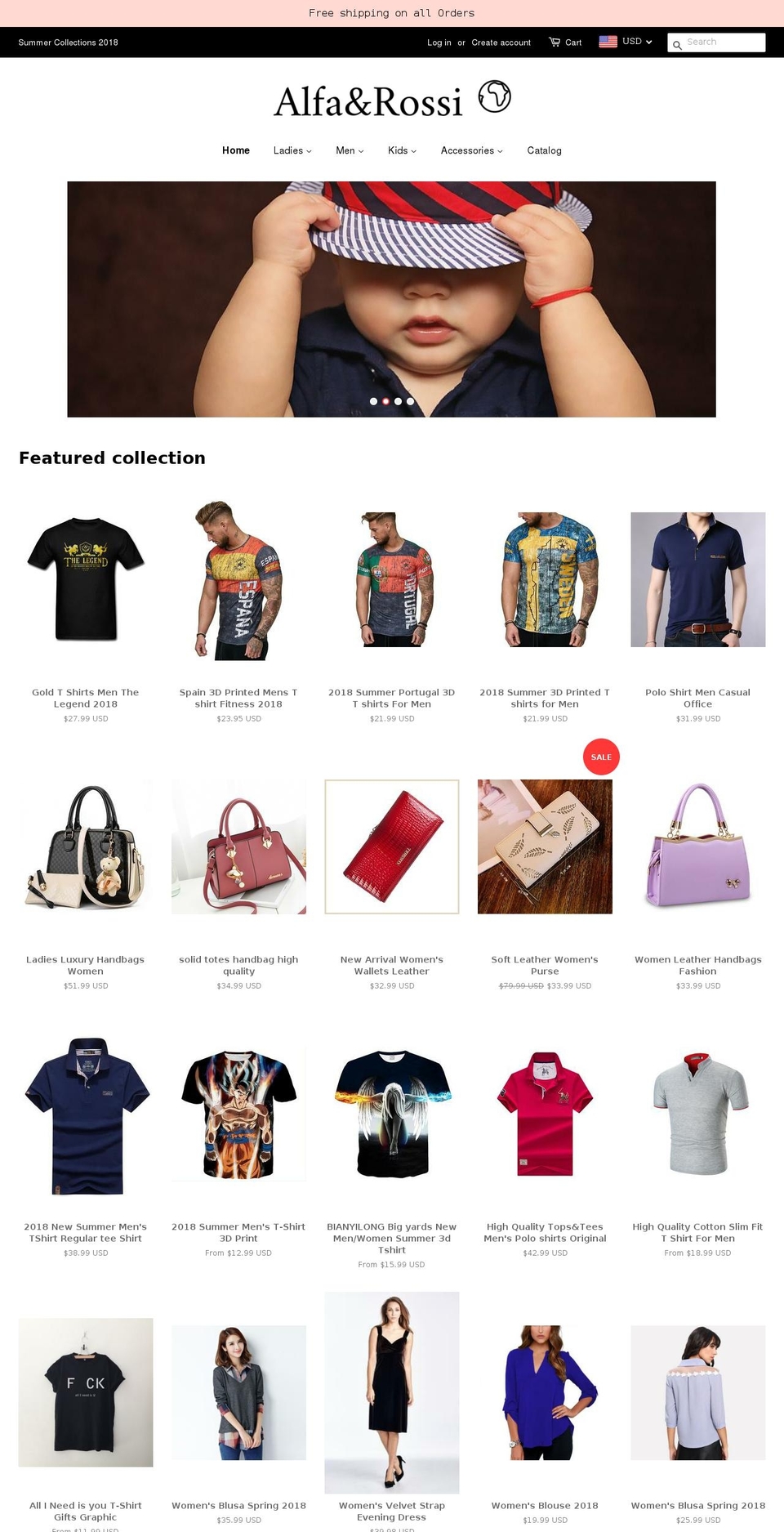 alfarossi.com — Shopify storefront screenshot