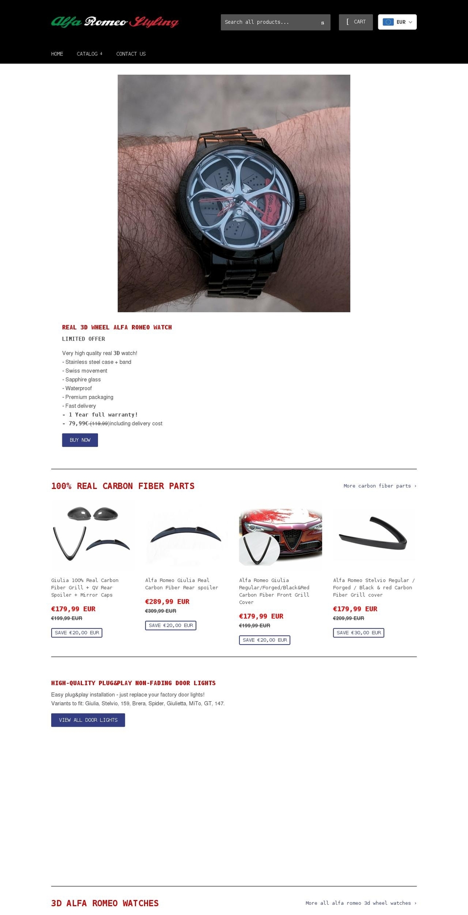 alfastyling.com shopify website screenshot