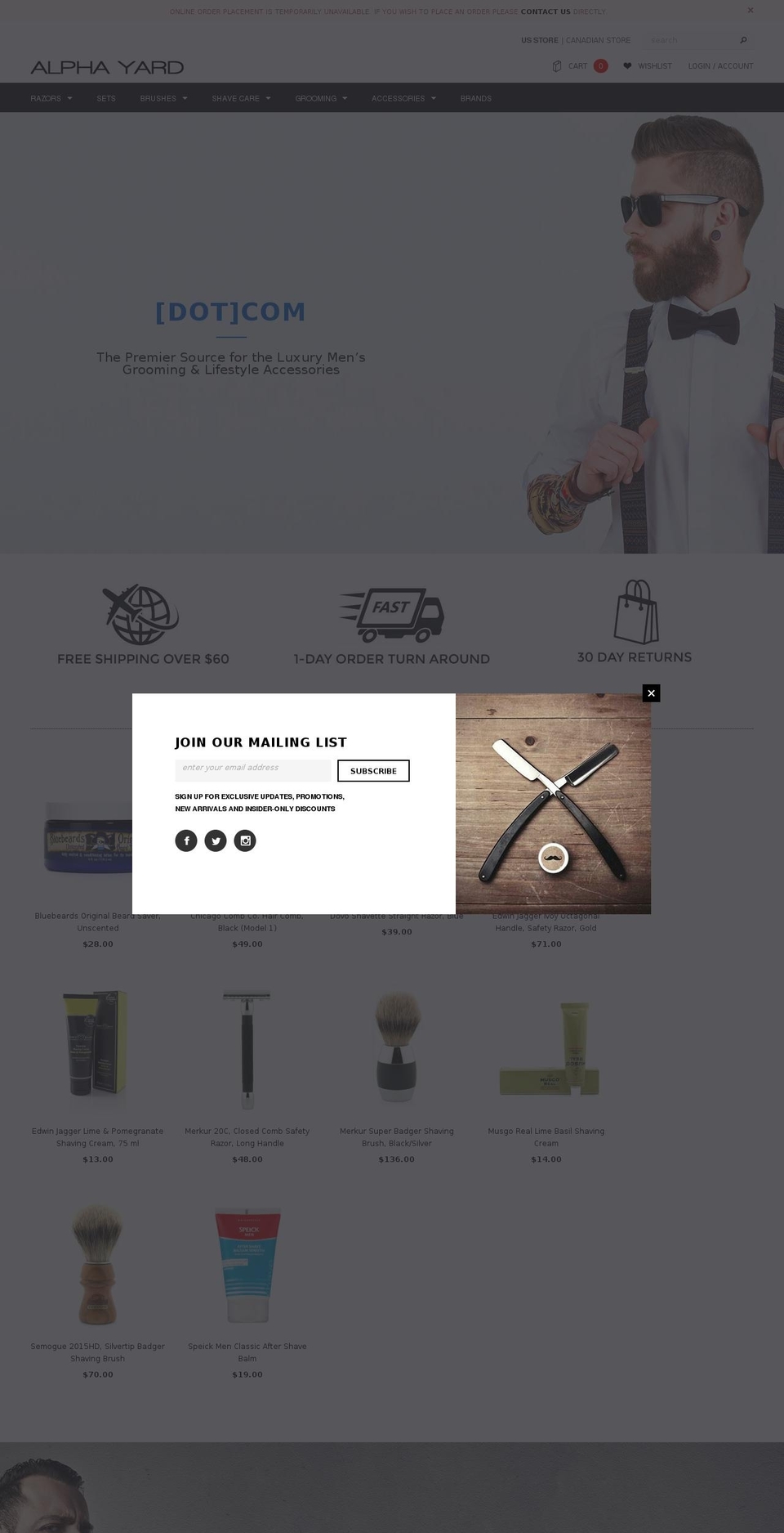 alfayard.com — Shopify storefront screenshot