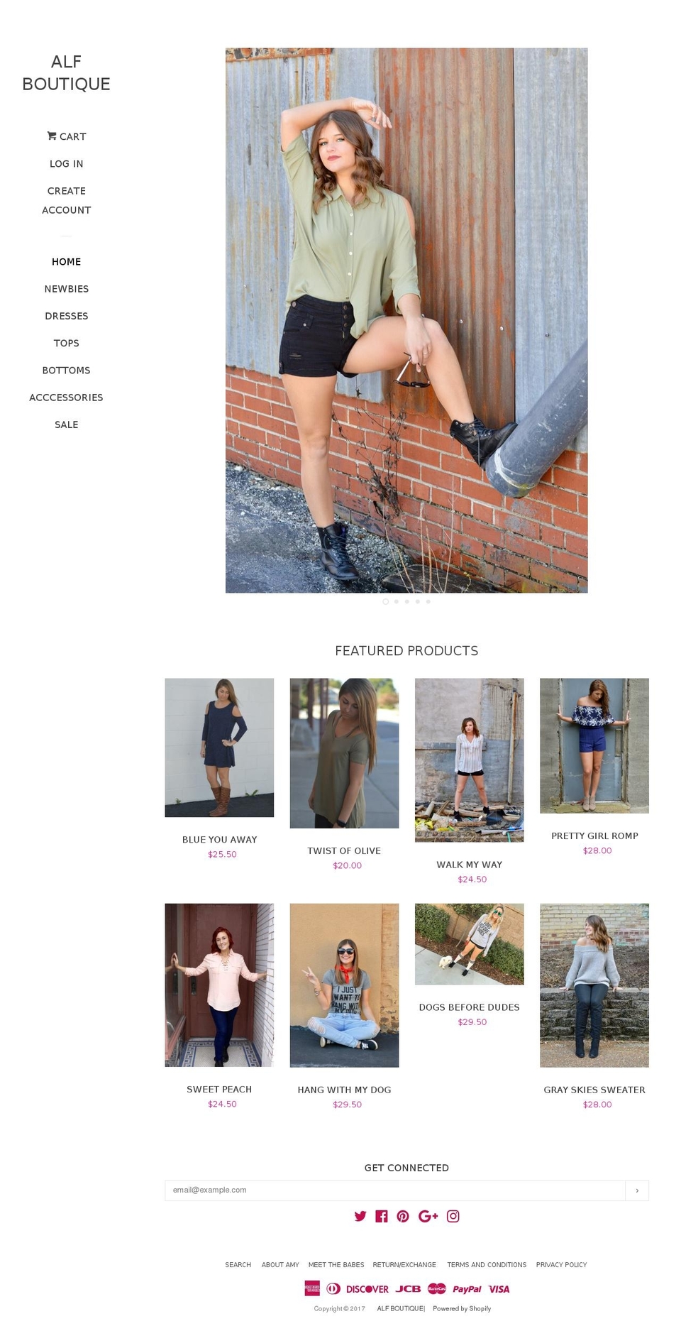 alfboutique.com shopify website screenshot