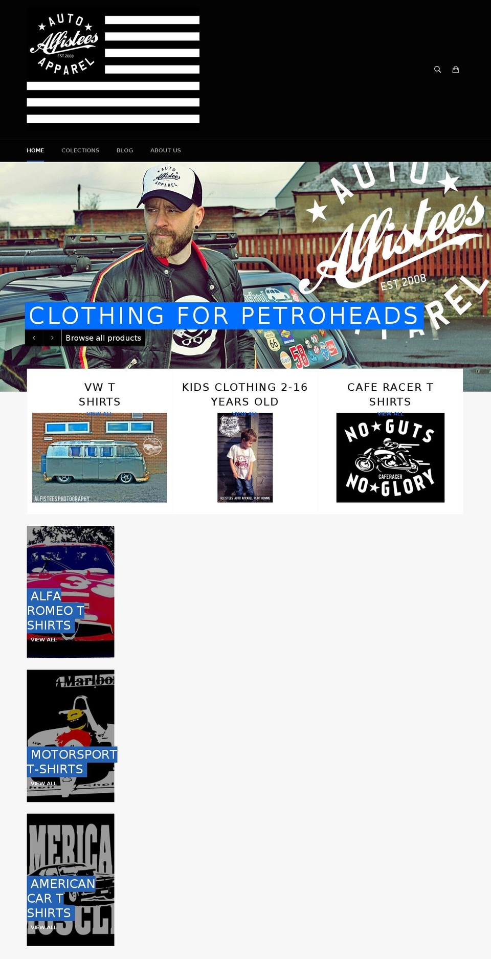 alfistees.com — Shopify storefront screenshot