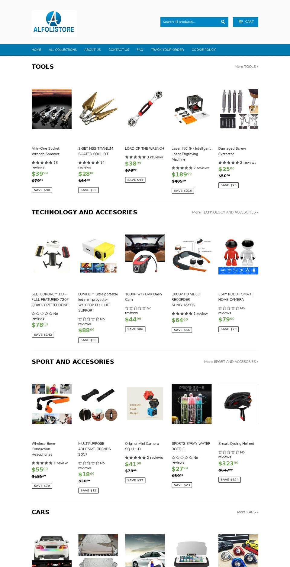 alfolistore.com — Shopify storefront screenshot