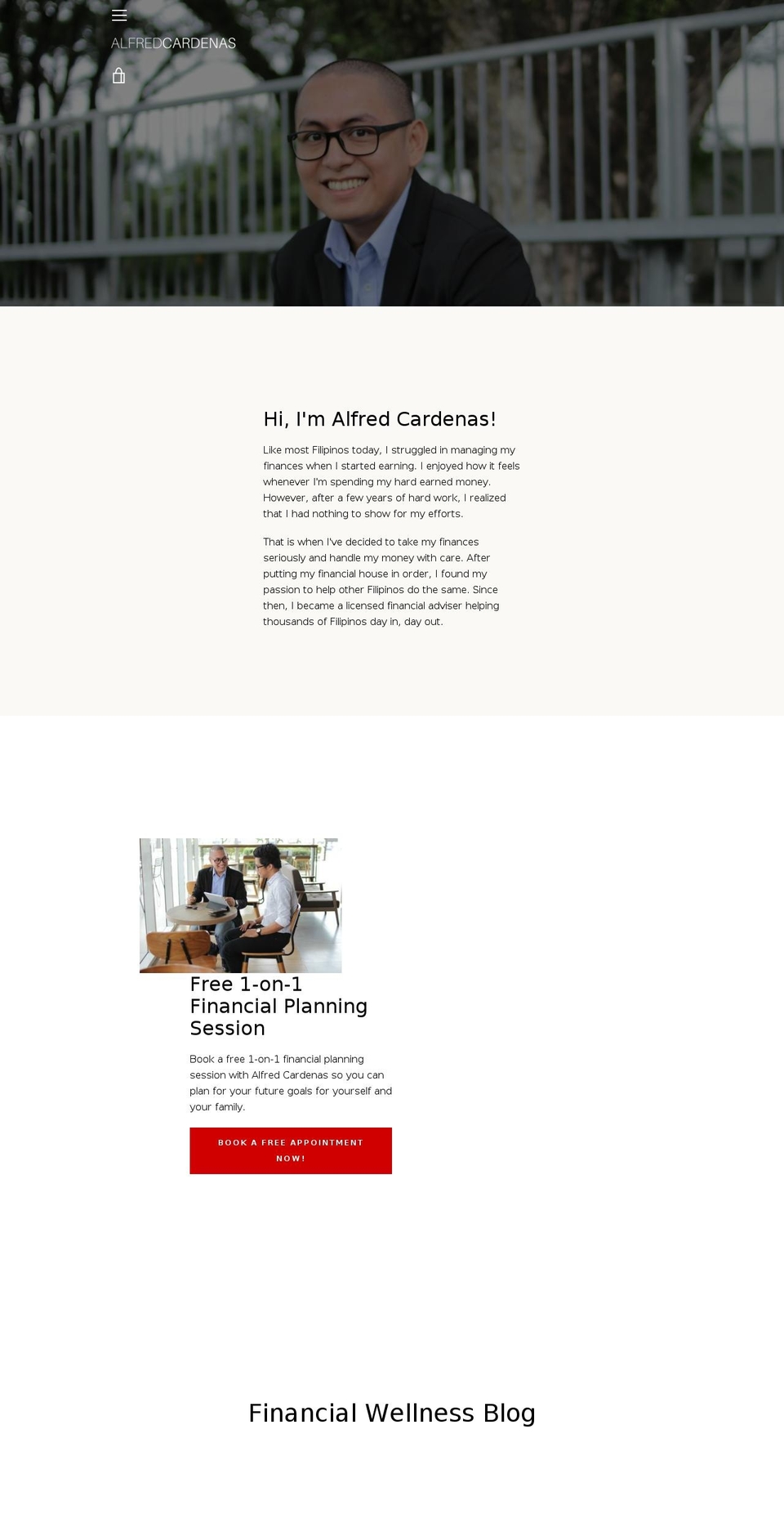 alfredcardenas.com — Shopify storefront screenshot