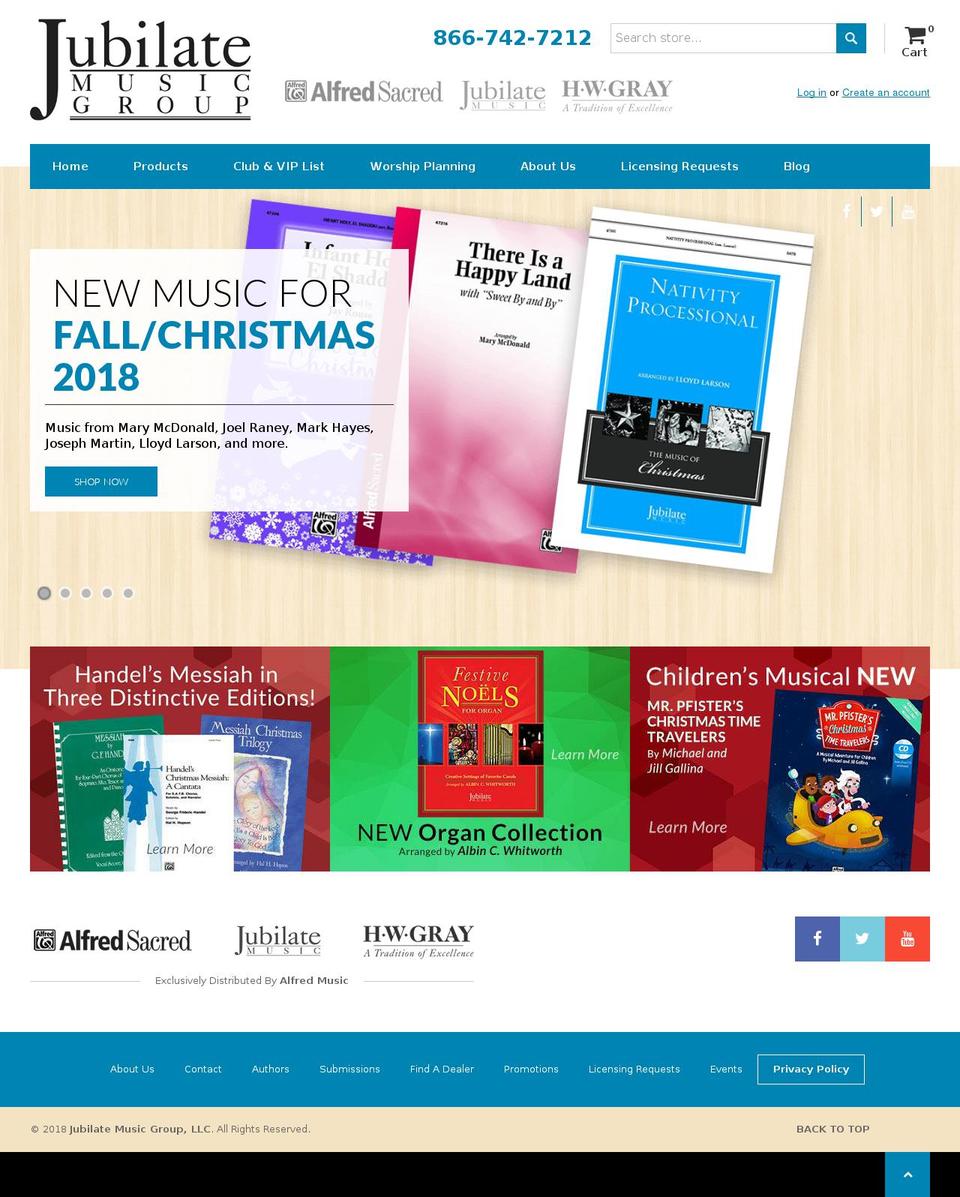 jubliate Shopify theme site example alfredsacred.com