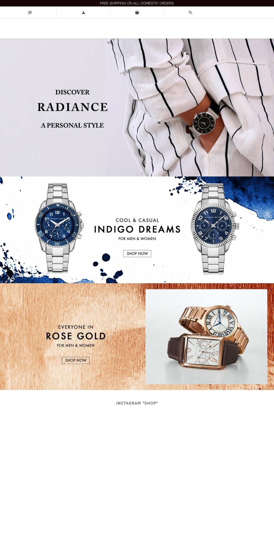 alfredsungwatches.com — Shopify storefront screenshot