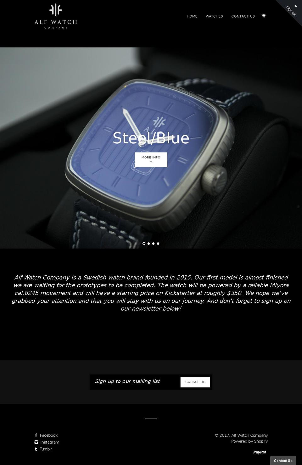 alfwatchcompany.com shopify website screenshot